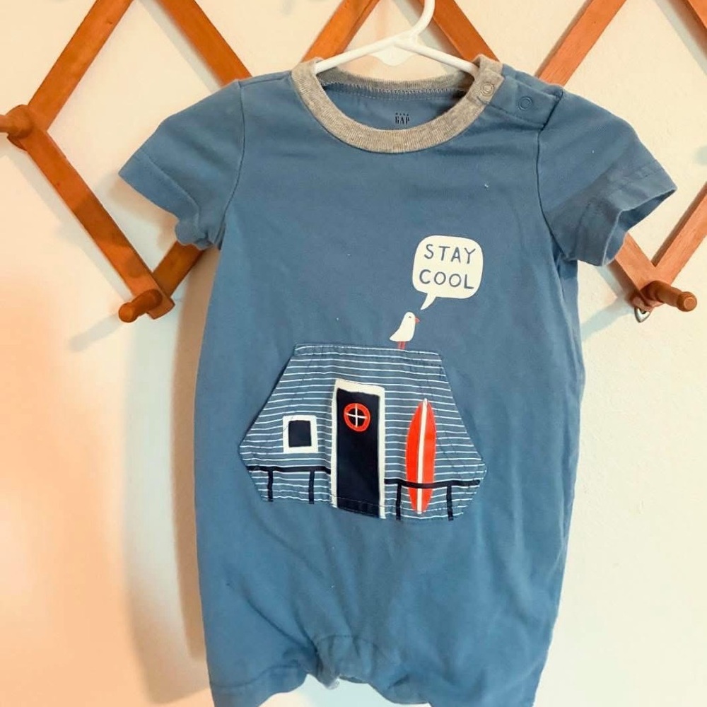 Baby Gap Romper One Piece Blue Stay Cool